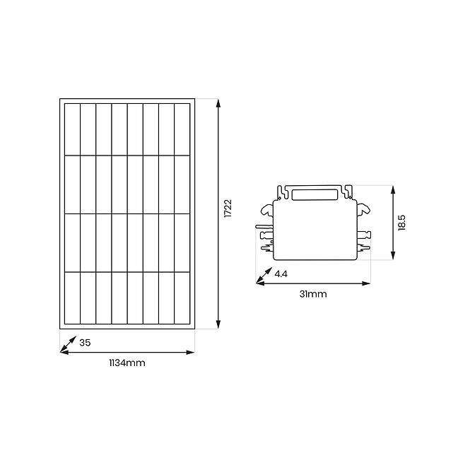 BALKONSKI FOTOVOLTNI KIT 800W EK0929