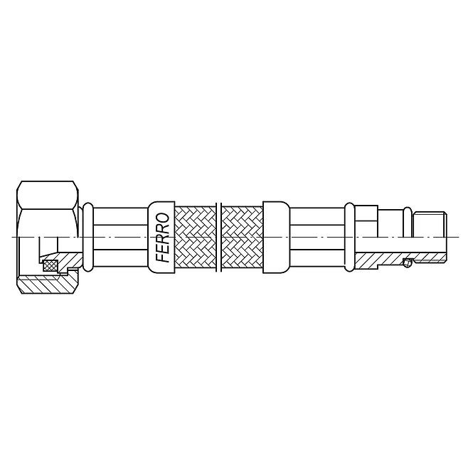 Instalacija crijevo Inox M1/2˝xŠ10x1 – 700 mm