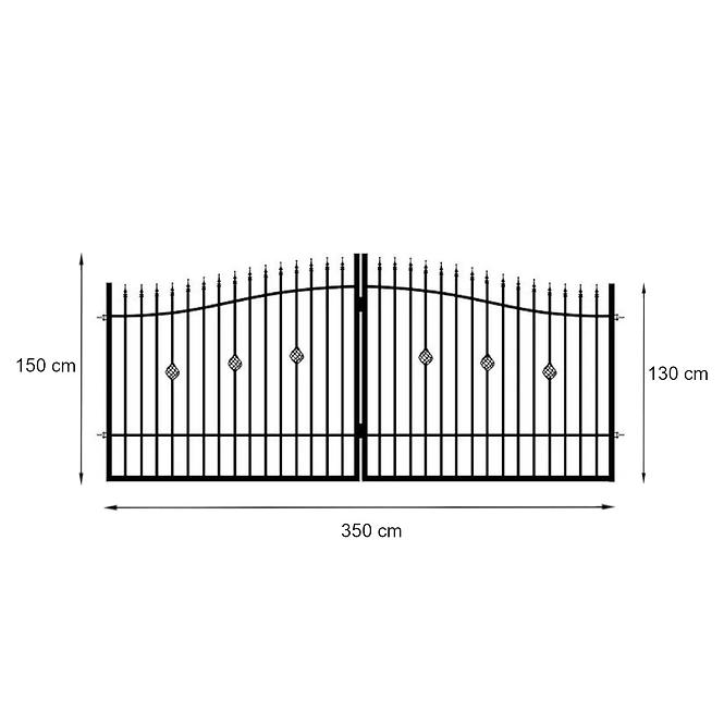 Vrata Marika 3,5M/1.3-1.5M ZN+RAL9005