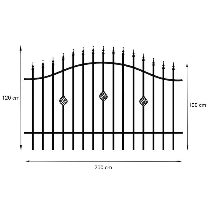 Ograda Marika 2M/1-1,2M ZN+RAL9005