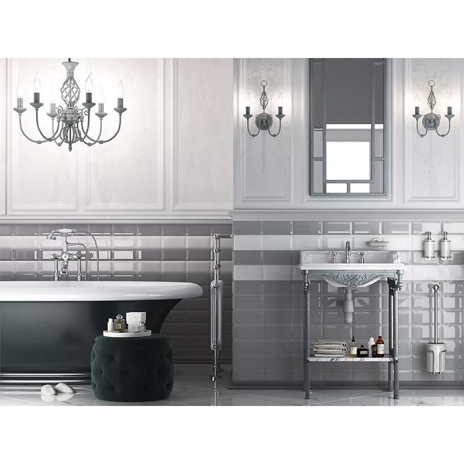 Glazirana zidna pločica Metrotiles grey glossy 10/20