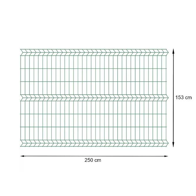 Panel 3D light II 250x153cm zeleni RAL-6005 7041021