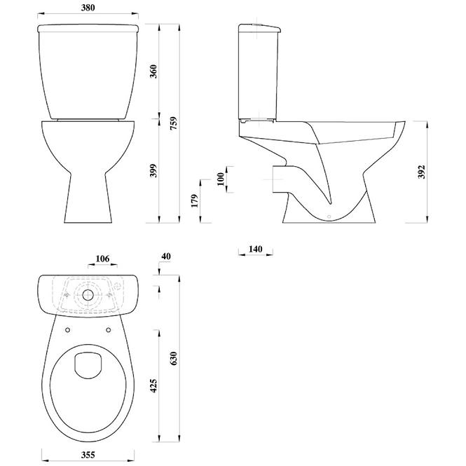 Wc monoblok Neon - eko