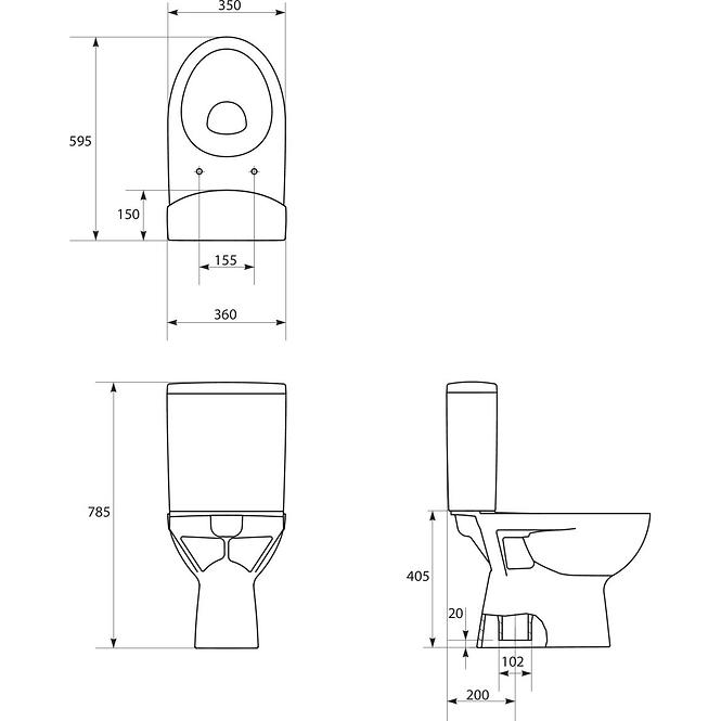 STOJEĆI WC PARVA 020 DNO (218)