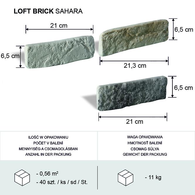 Kamen Loft Brick Sahara, pak=0,56m2