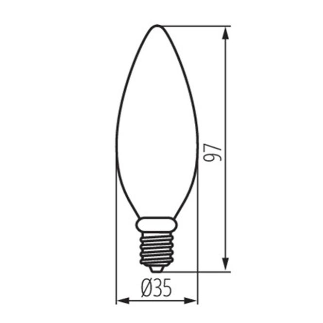 Žarulja BC 6W TR LED E14 C35 4200K Trixline