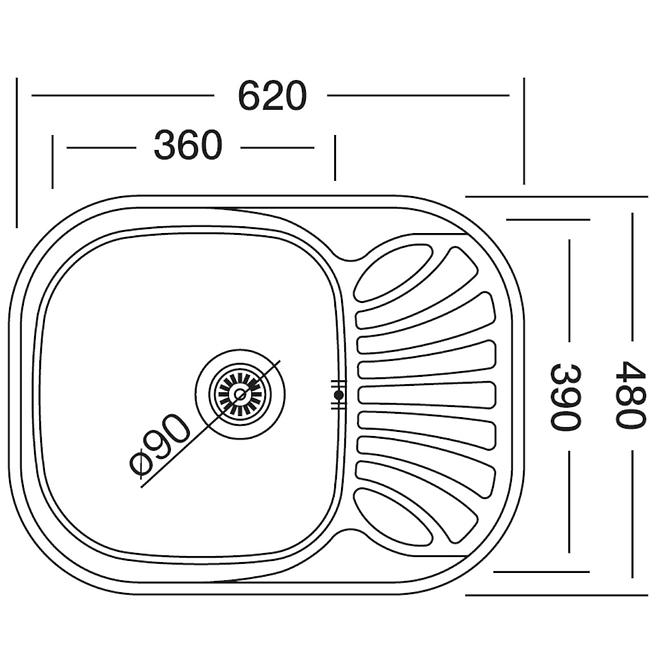 Sudoper bianca ec 305 d+sifon