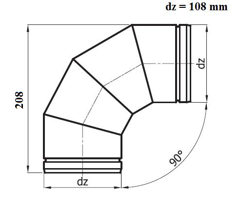 Podesivo koljeno KNS110/90-OC