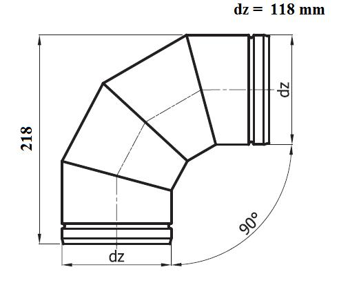 Podesivo koljeno KNS120/90-OC