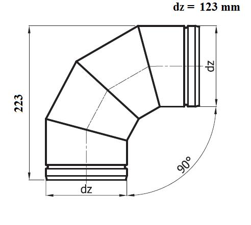 Koljeno KNS125/90-OC