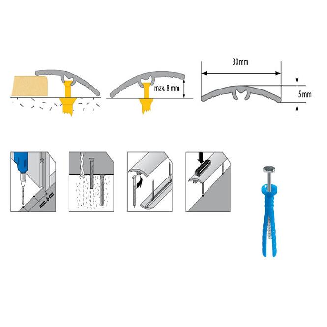 Podni profil LW 30 1,8m Plemeniti hrast