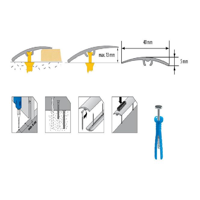 Podni profil LW 40 0,9m Tikovine