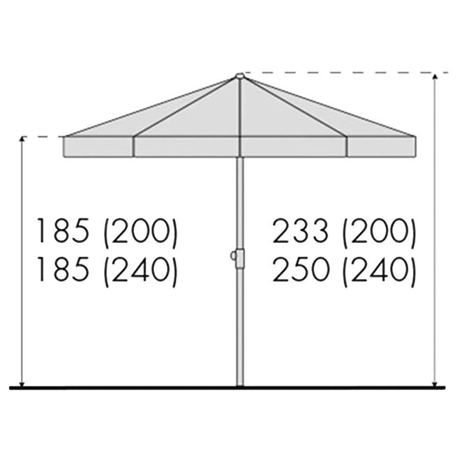 Suncobran MEXICO 200 cm natur