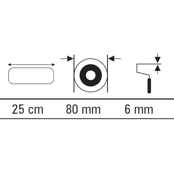 Valjak Moltopren 25 cm