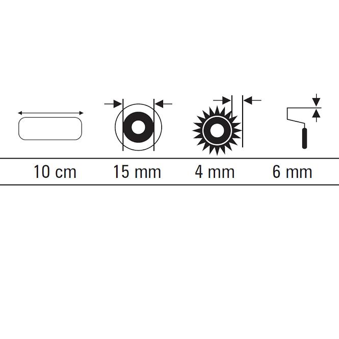 Valjak Velur 10cm (2 kom.)