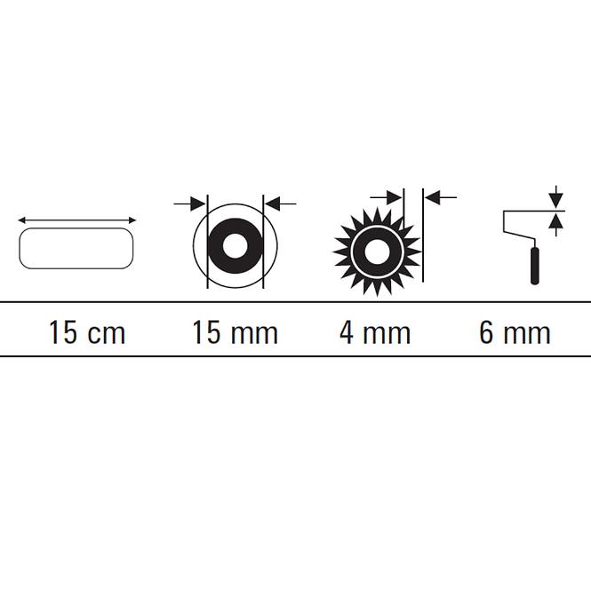 Valjak Velur 15cm (2 kom.)