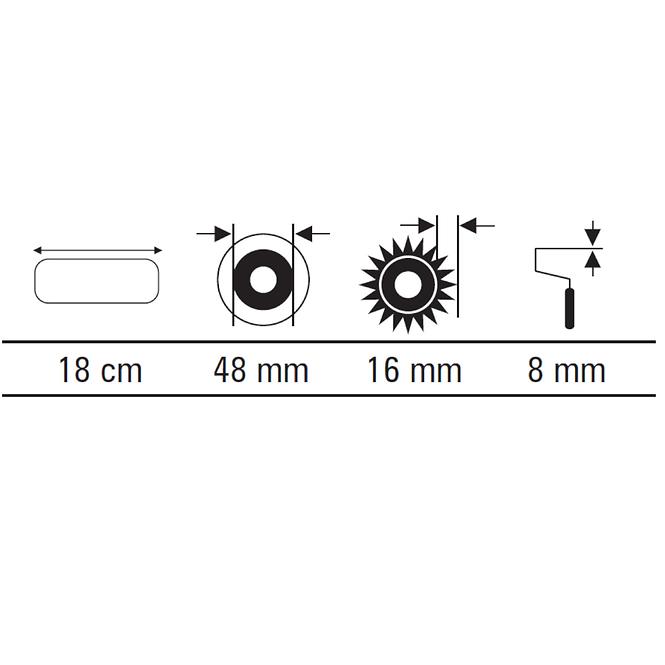 Valjak Multikolor 18 cm