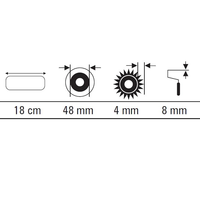 Valjak Velur 18 cm Motive