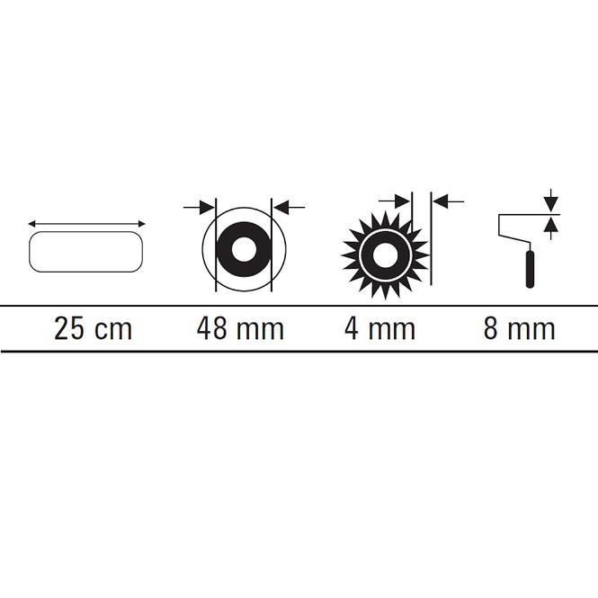 Valjak Velur 25 cm Motive