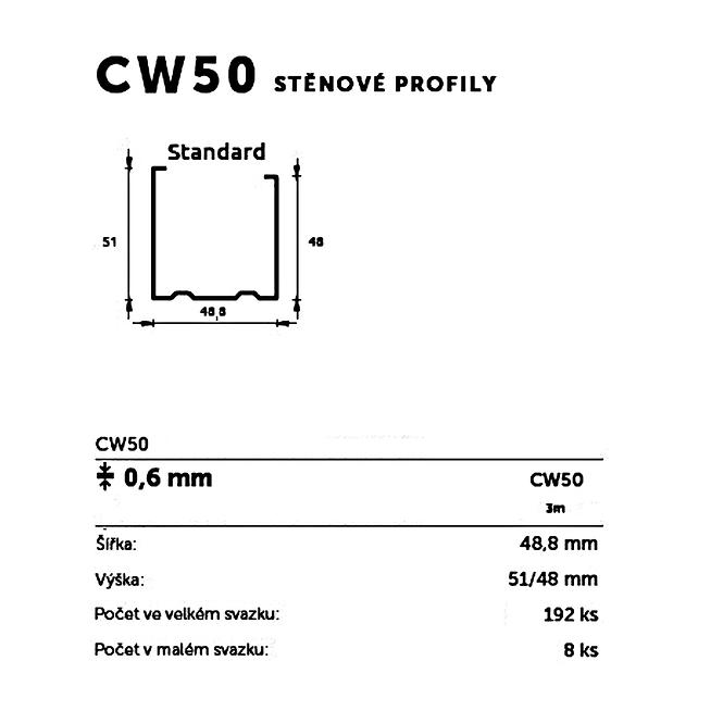 PROFIL CW50 3000MM (0,6)