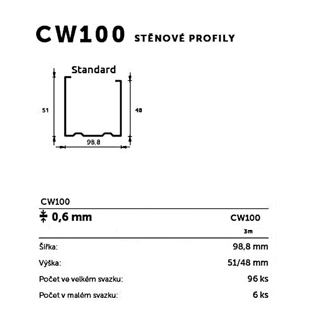 PROFIL CW100 3000MM (0,6)