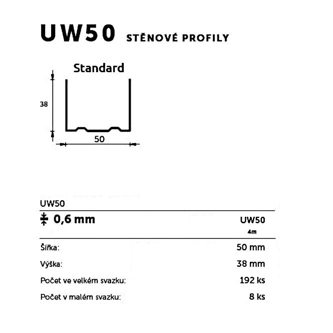 PROFIL UW50 4000MM (0,6)