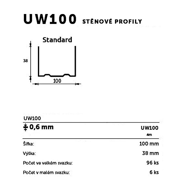 PROFIL UW100 4000MM (0,6)