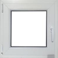 Prozor lijevi 60x60cm/bijeli/zlatni hrast