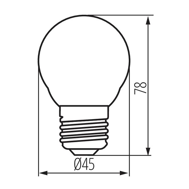 LED Žarulja EM 6W G45 E27 6500K