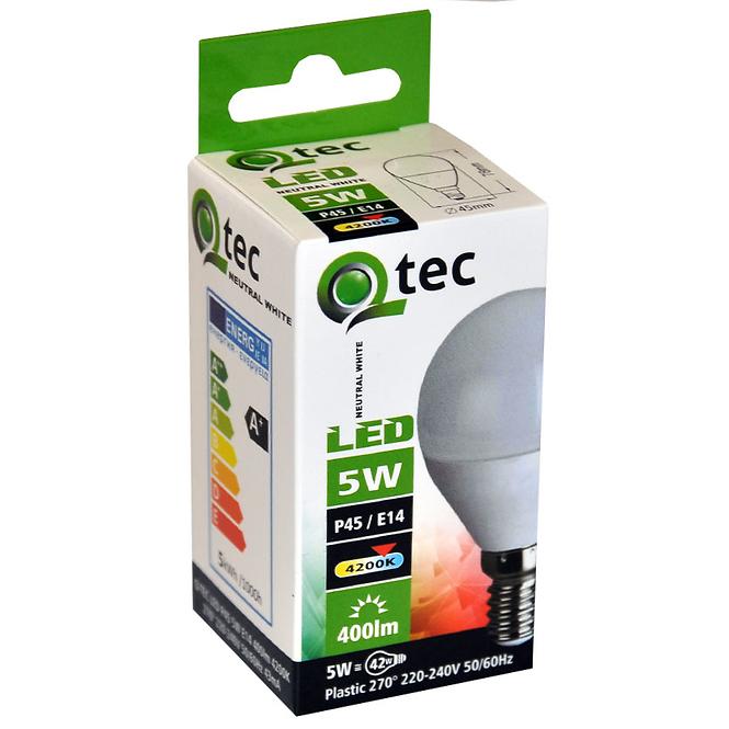 Žarulja LED QTEC P45 5W E14 4200K