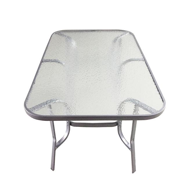 Vrtni set stakleni stol MT6008 + 4 stolice TFC004 siva