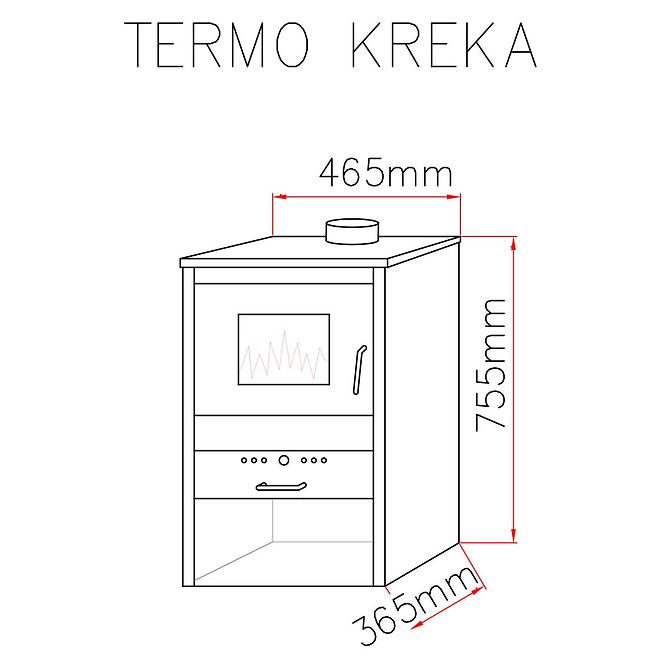 Kaminska peć Termokreka 10,7 kW