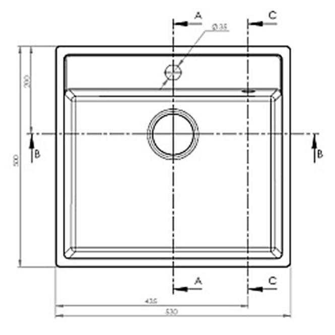 Sudoper camea 500x530 bež