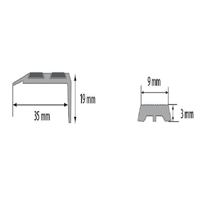 Stepenice profil LSS ZG 1,0 C0 Srebro