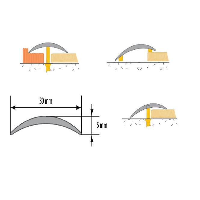 Podni profil LPO 30 0,9mm Srebro