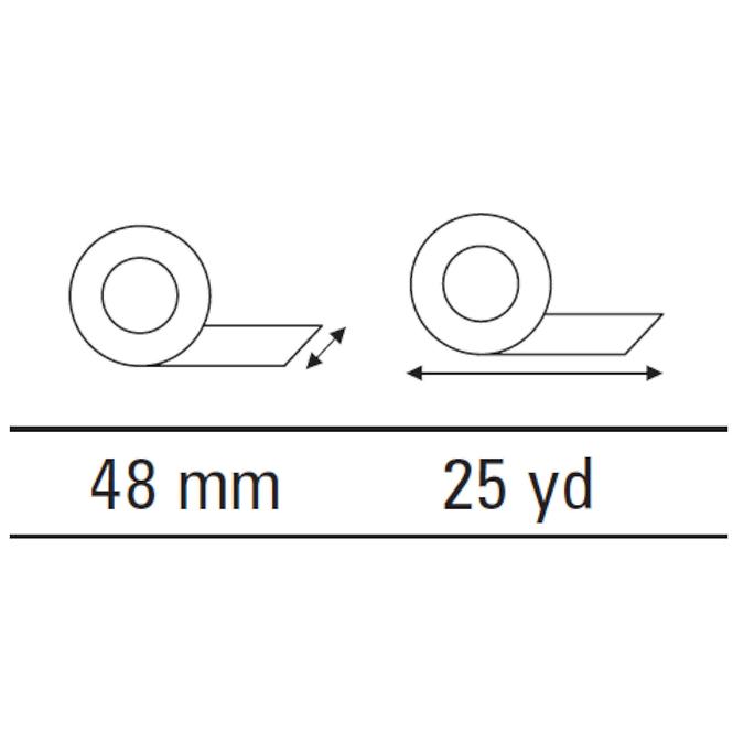 Ljepljiva traka žuto-crna 48mm x 25 m