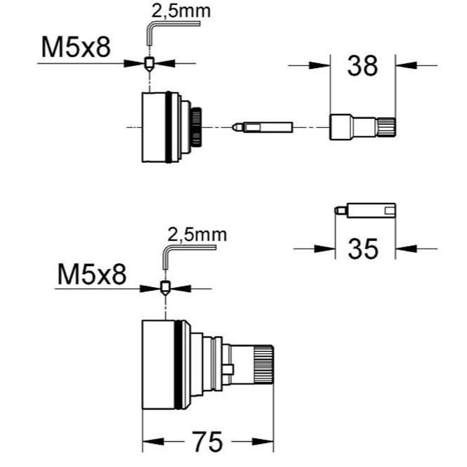 47781000 PRODUŽNI SET 27,5MM