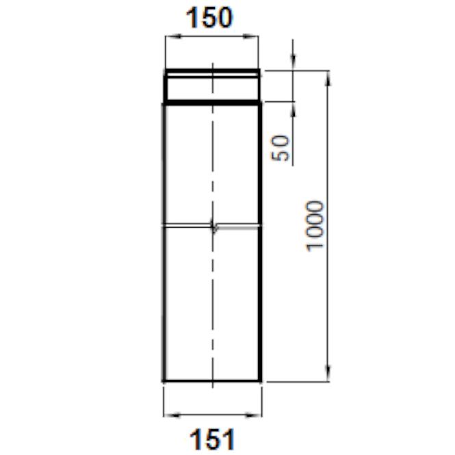 Dimovodna cijev 150/1000