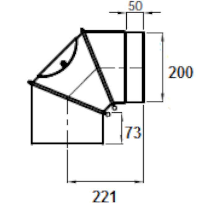 Podesivo koljeno 200/90