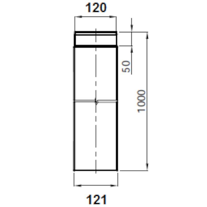 Dimovodna cijev 120/1000