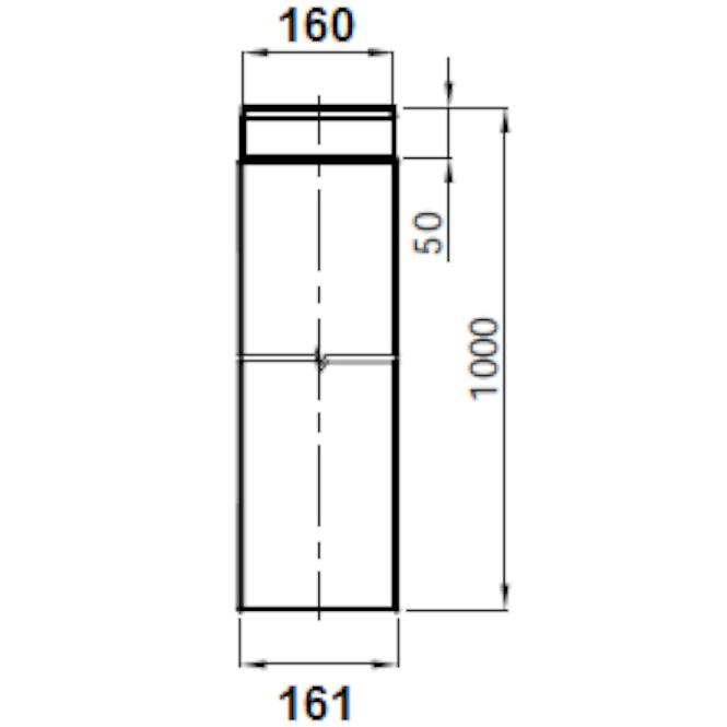 Dimovodna cijev 160/1000