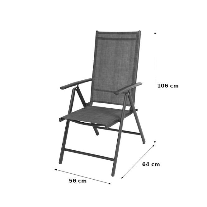 Porto podesiva stolica u 7 položaja siva