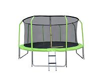 Trampolin s ljestvama 427cm zelena