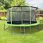 Trampolin s ljestvama 427cm zelena,3