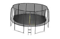 Trampolin s ljestvama 457cm crna