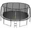 Trampolin s ljestvama 457cm crna