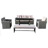 SET TECHNORATTAN JULIA 1+1+2+1 CE70499 SVIJETLO SIVA