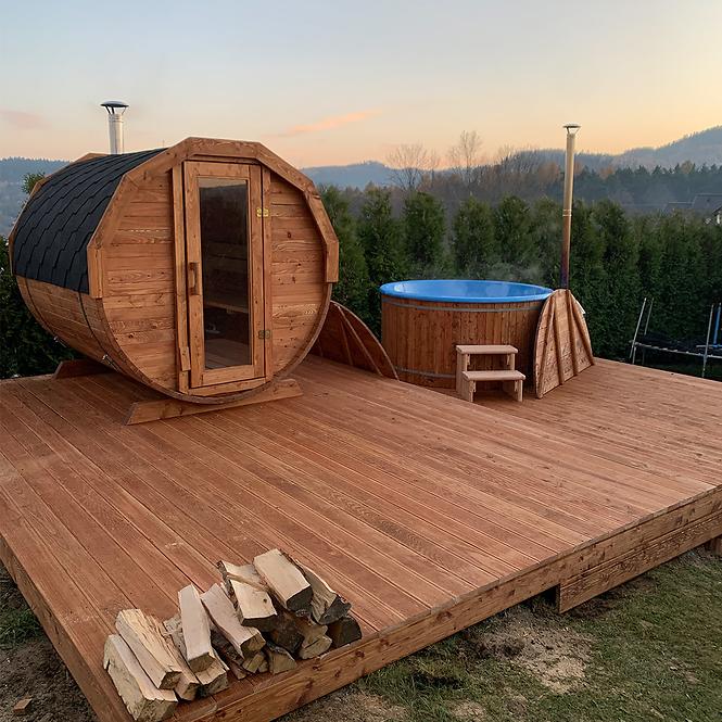 Drvena sauna bačva  2 m