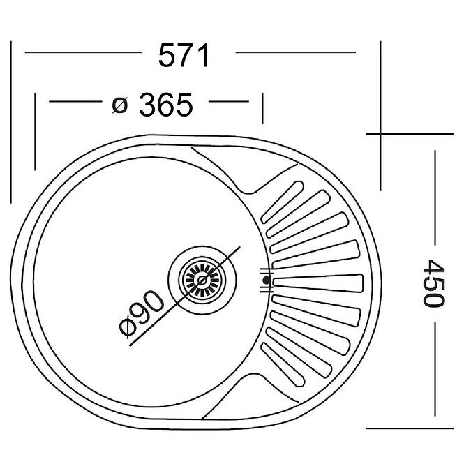 Sudoper jim 216 571x450x160 saten