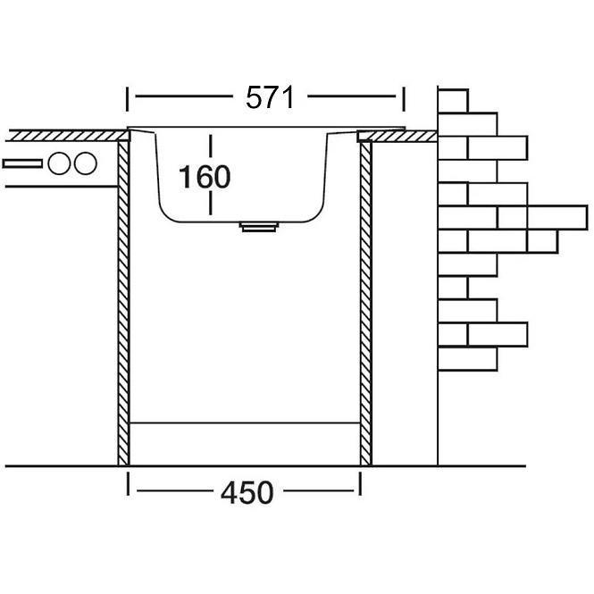 Sudoper jim 216 571x450x160 saten